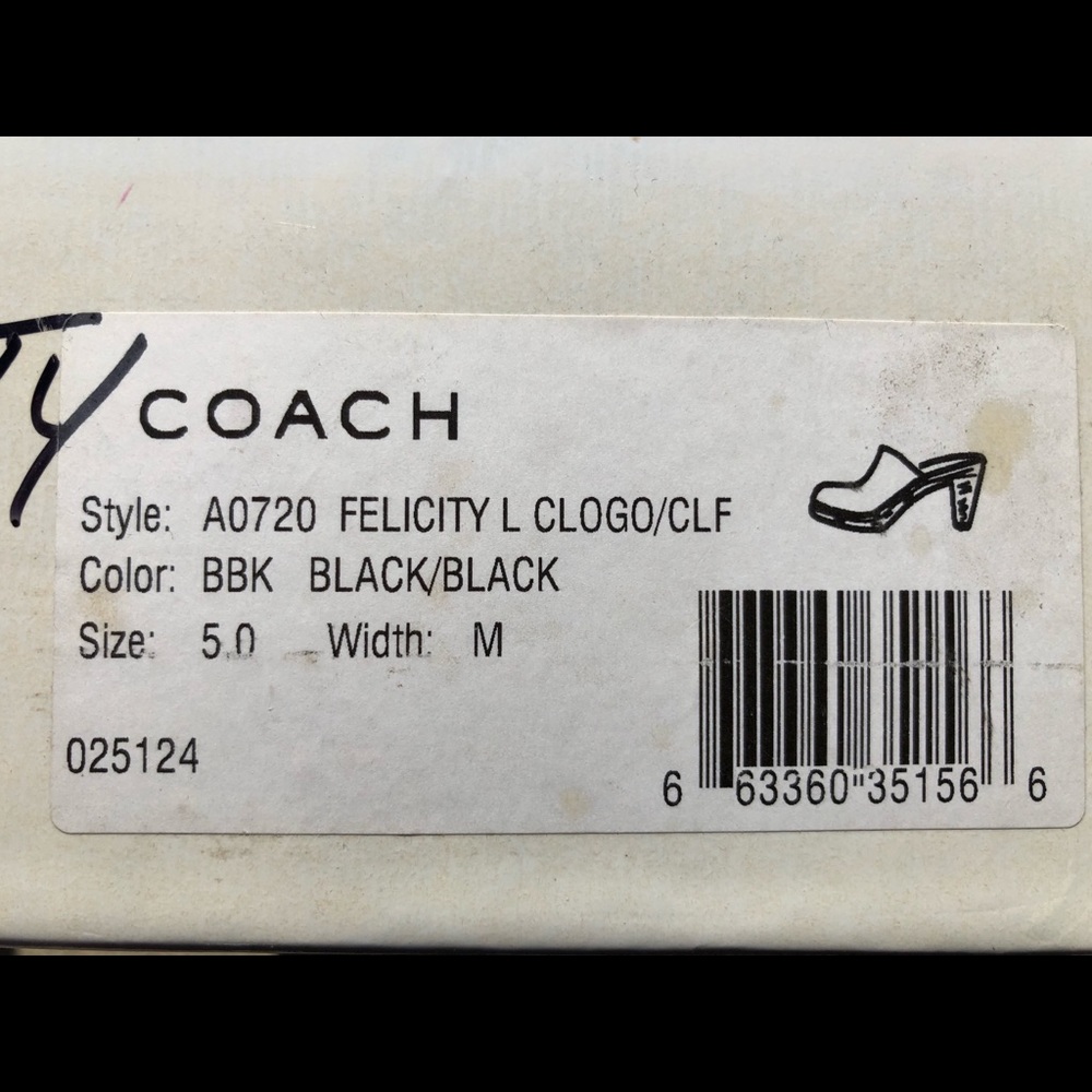 Black Coach Heels/Mules/Clogs - Picture 4 of 8